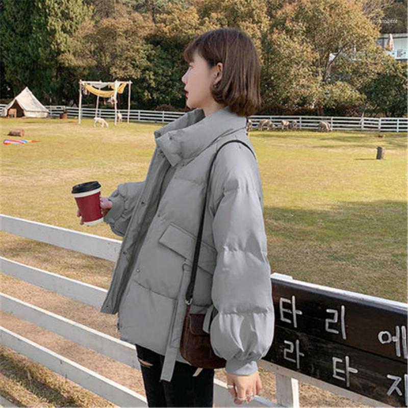 

Women' Down & Parkas Snow Wear Warm Thicken Winter Jacket Women Fashion Short Stand Collar Parka Coat Female All-Match Office Lady 2021 PZ3, Beige