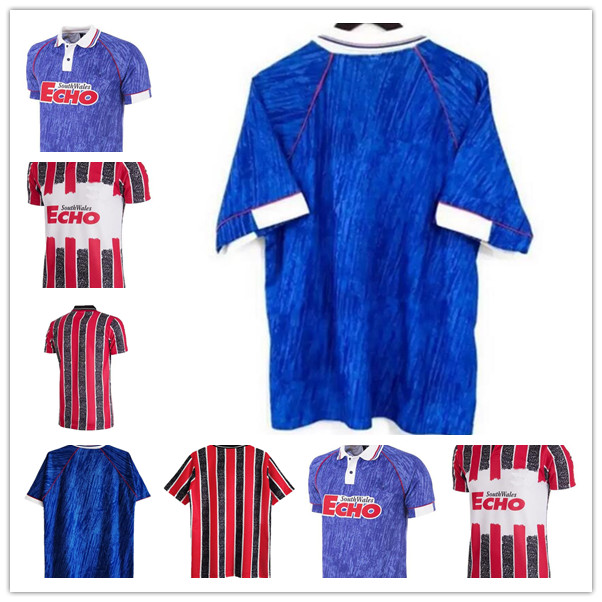

Top quality Welsh Cup wales Cardiff 1993 1994 Retro Soccer Jersey home Away city 93 94 Scott Young Nathan Blake classic vintage football