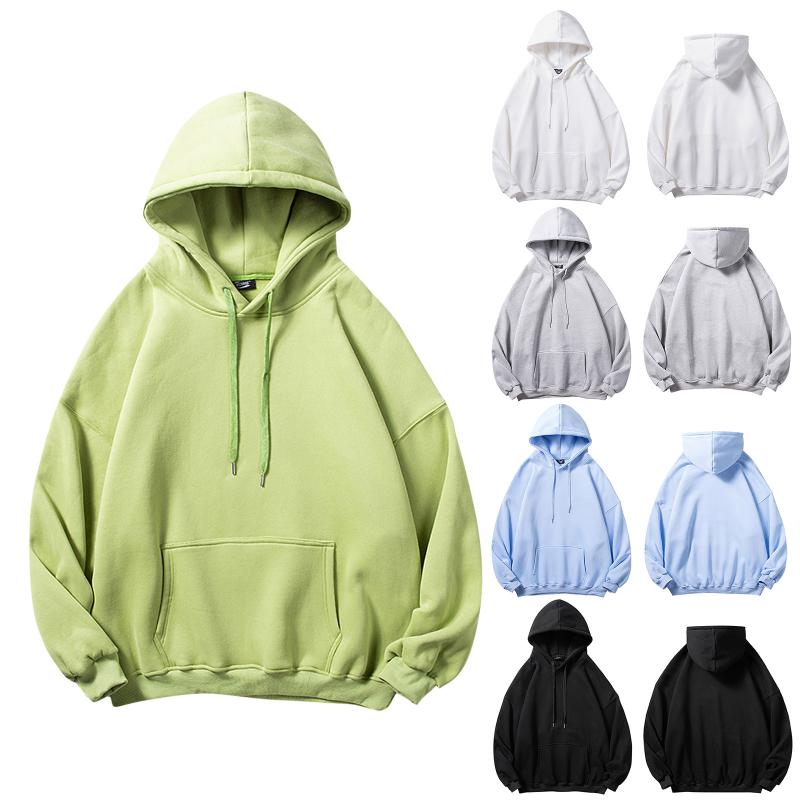 

Men' Hoodies & Sweatshirts Casual Solid Dropped Shoulder Sleeve Tops Drawstring Pocket Blouse Loose Drop-shoulder Hooded Sweatsh, Bu