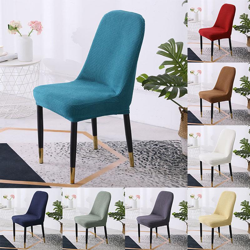 

Chair Covers Spandex Elastic Waterproof Dining Slipcover Modern Removable Anti-dirty Kitchen Seat Stretch Cover Housse De Chaise