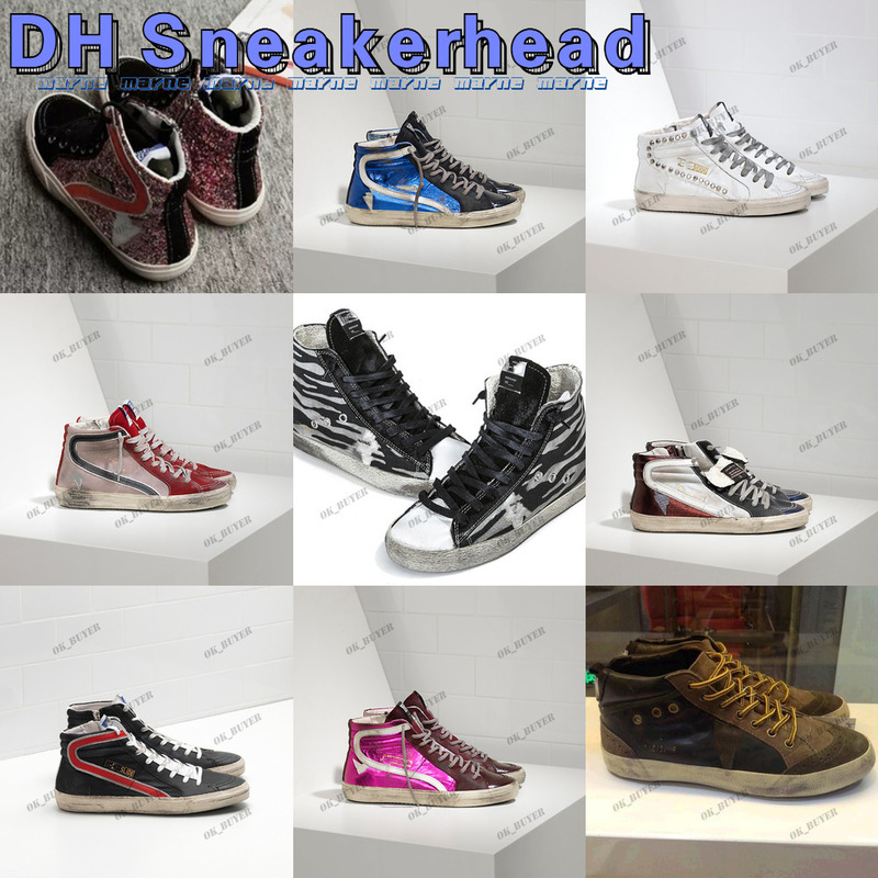 

Golden Mid Slide Star Shoe Francy super Leather Sneakers Italy Deluxe Brand Leopard snakeskin Do-old Dirty Designer Man Women Shoes
