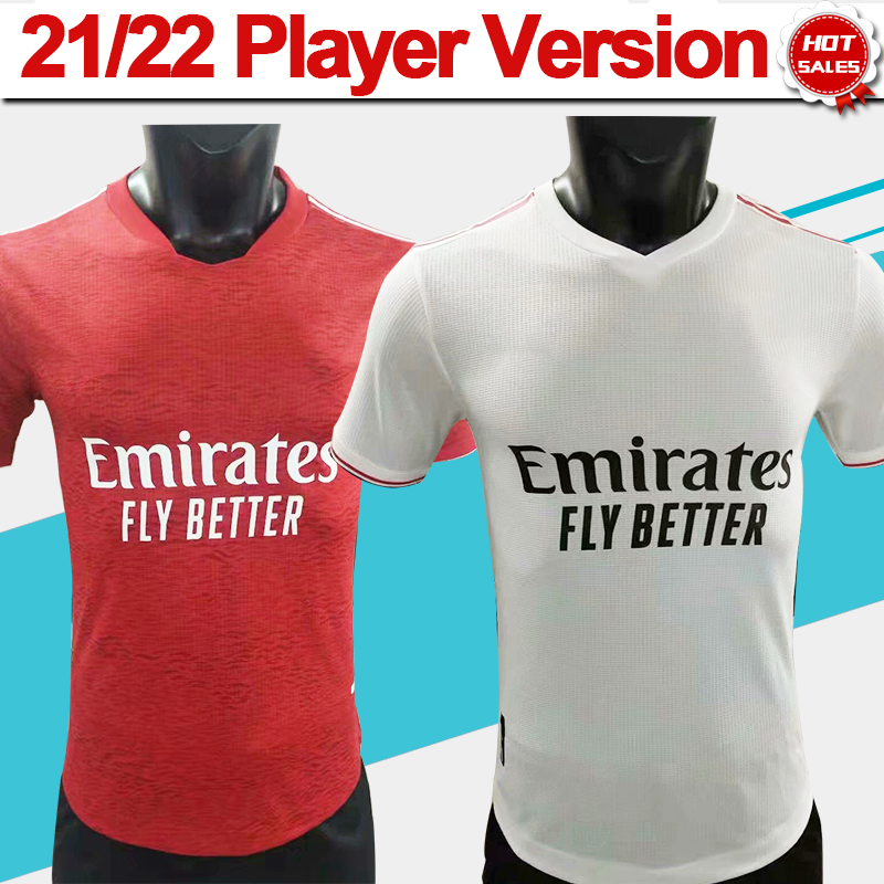 

21/22 Player Version S.L.B Soccer Jersey #27 RAFA #21 PIZZI #8 GABRIEL Home Red Soccer Shirt Away White 19 CHIQUINHO #9 DARWIN Men Adult Cusomtized Football Uniforms