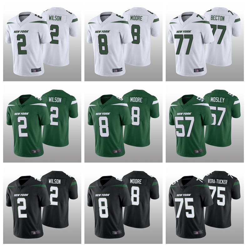 

2 Zach Wilson 8 Elijah Moore Football Jersey C.J. Mosley New Joe Namath Mekhi Becton Quinnen Williams York Men Jet Wayne Chrebet Vera-Tucker Klecko Gastineau Martin
