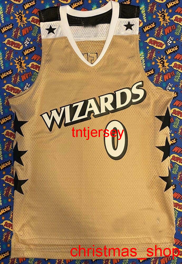 

100% Stitched Gilbert Arenas Gold Basketball Jersey Mens Women Youth Custom Number name Jerseys XS-6XL, Black