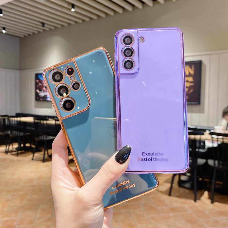 

Cell Phone Pouches For Samsung Galaxy A52 72 A32 12 50 70 10 20 30 A51 A71 11 A31 21S A02S A7 2021 M31 M51 Case Luxury Electroplated Soft TP
