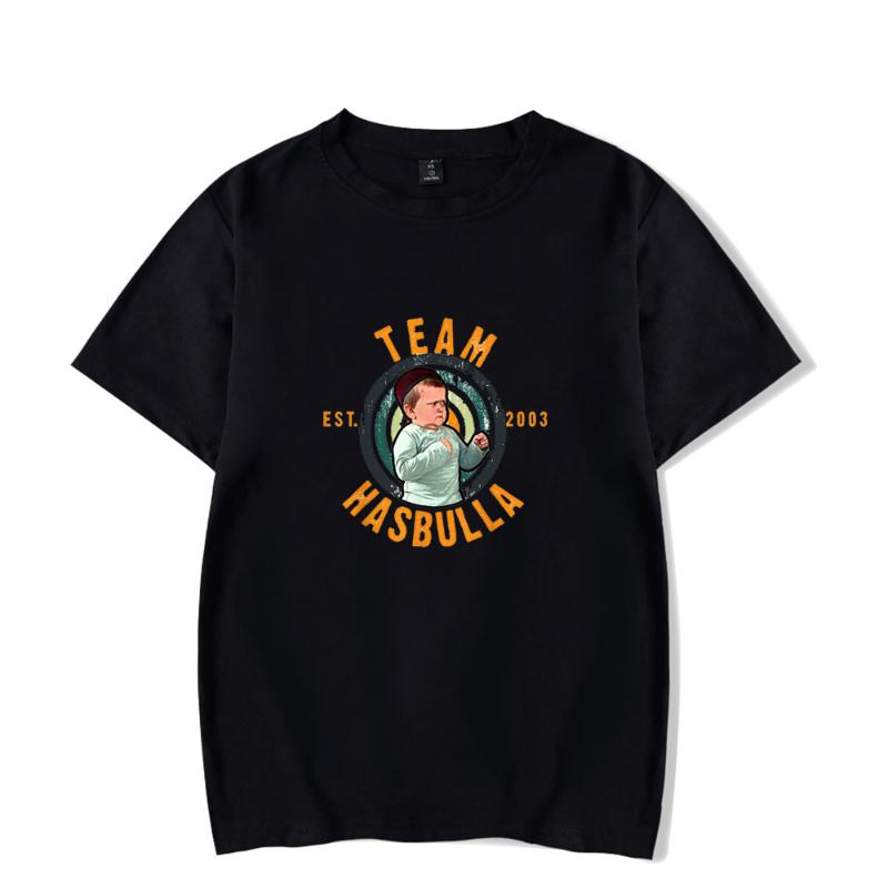 

Men's T-Shirts Team Hasbulla Smile Classic Fighting Print Tshirt Summer Holiday Street Men/Women Casual Kawaii Streetwear T-shirt, Pink