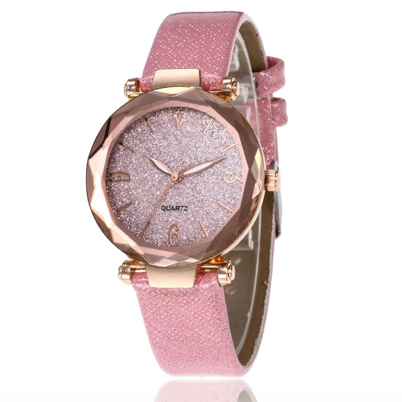 

Wristwatches Fashion Women Watches Leather Strap Watch Analog Quartz Crystal Clock Casual Female Wristwatch Luxury Dress Montre Femme