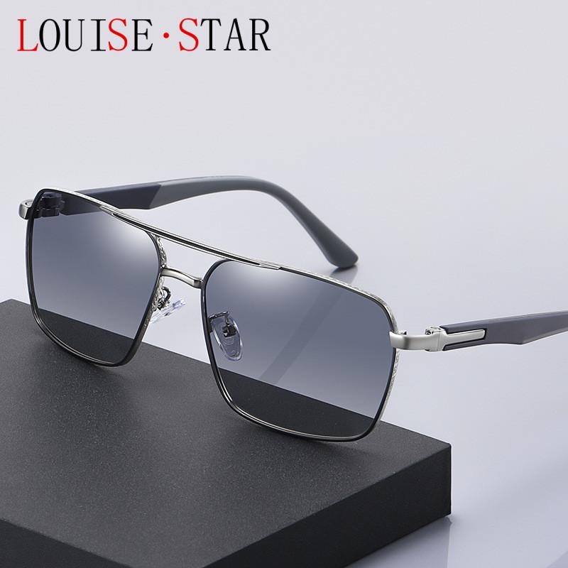 

Sunglasses 2022 Fashion Korean SquareFrame Ultra-Clear PolarizedSunglasses For Men Driving Fishing Blackout Anti-Glare VU400