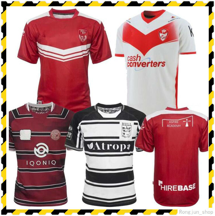 

2021 men British RUGBY Jersey shirts HULL FC Rovers St Helens WIGAN WARRIOR shirt, Black
