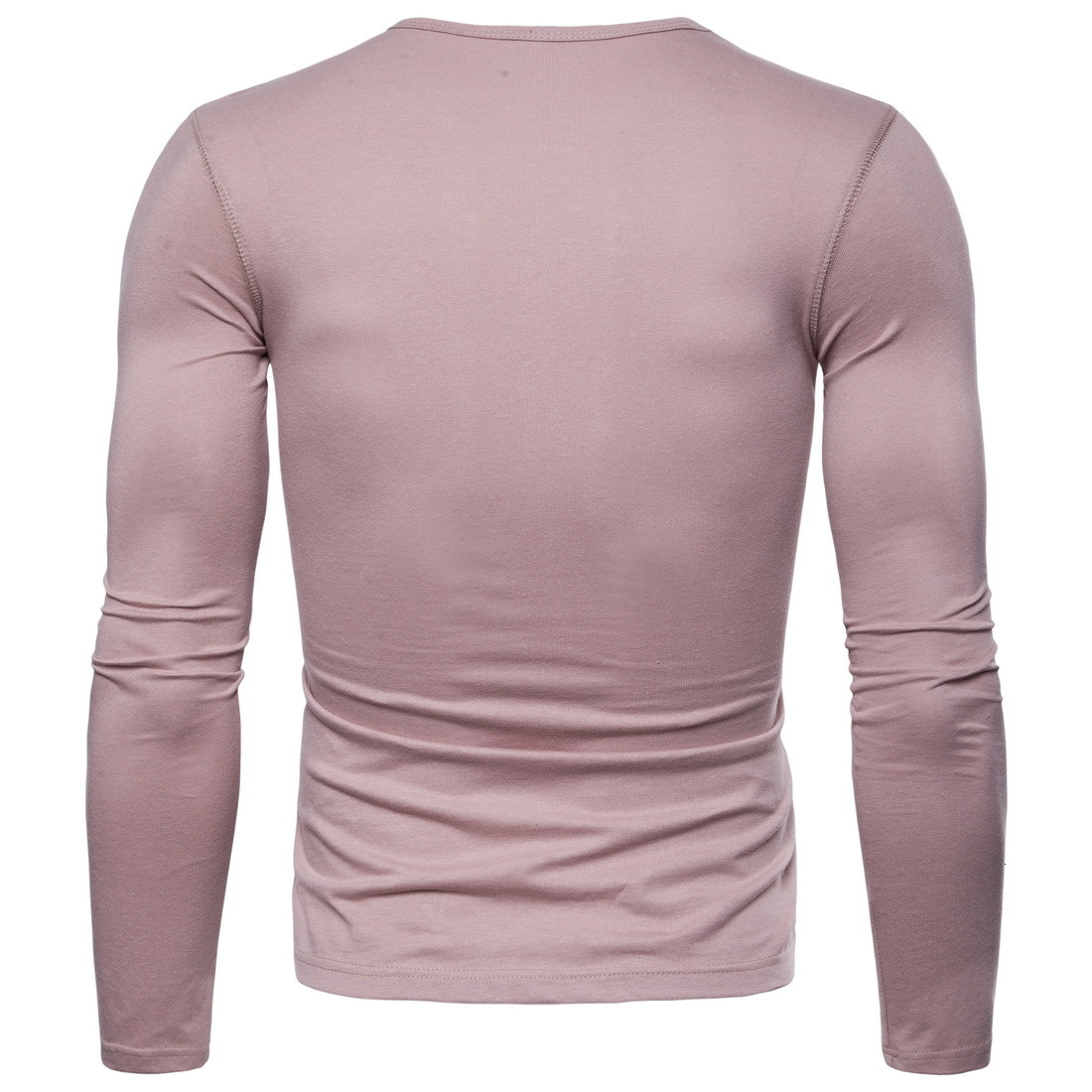 

2021 New Autumn Men's Long Sleeve t Shirt Patchwork O-neck Streetwear Casual Solid T-shirts Grc2, Brown