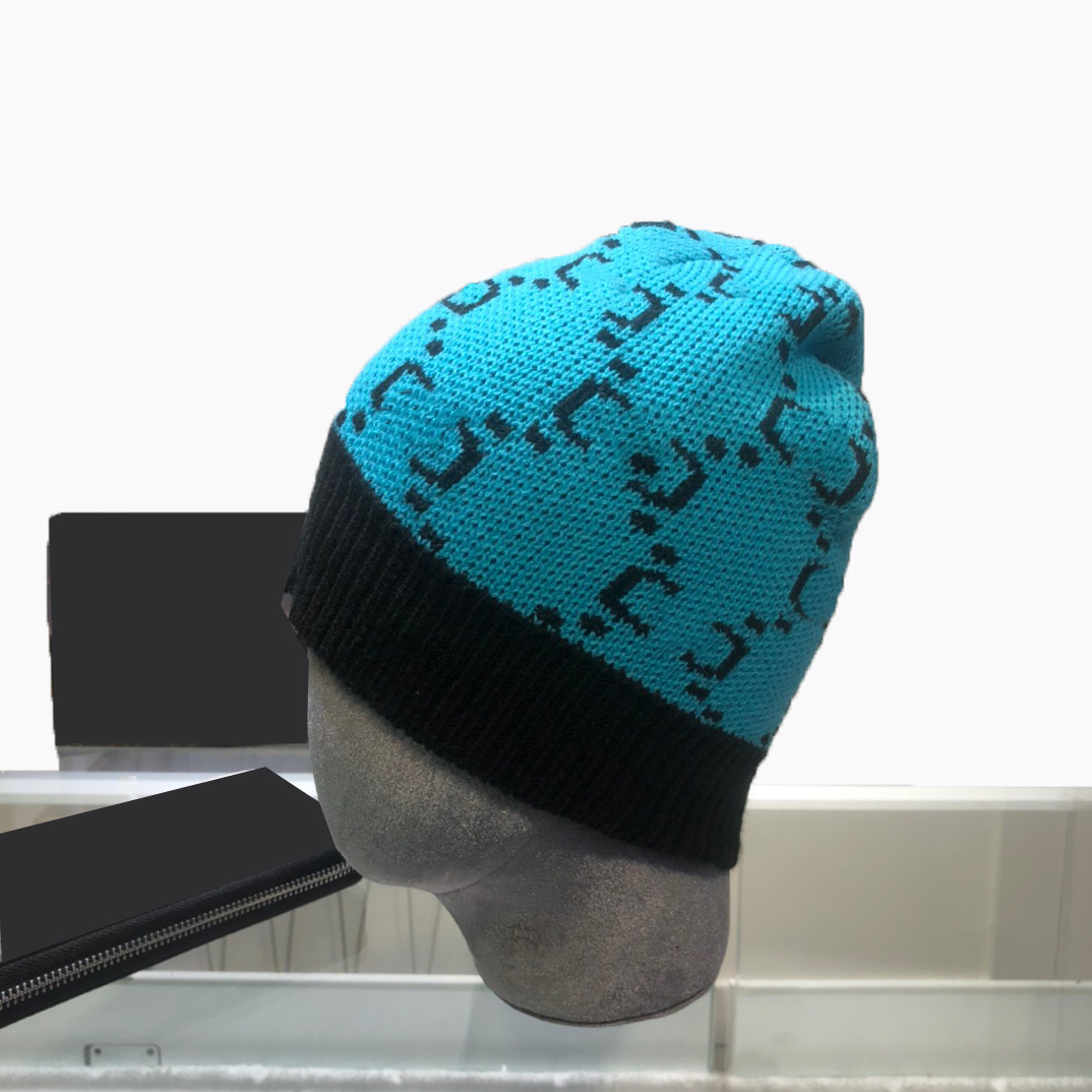 

Winter Warm Party Hat Plaid Pattern Knitted Hats Fashion Outdoor Windproof Beanie Casual Soft Wool Cap Unisex