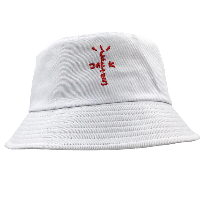 

Men and Women Outdoor Shade Basin Hat Cactus Jack Embroidery Caps Couple Travis Scott Letters Cotton Hats, Black