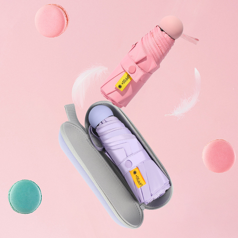 

Mini Umbreas for Men And Women Utraight Rainproof Sunscreen UVproof Portabe Foding Umbrea Beach Umbrea