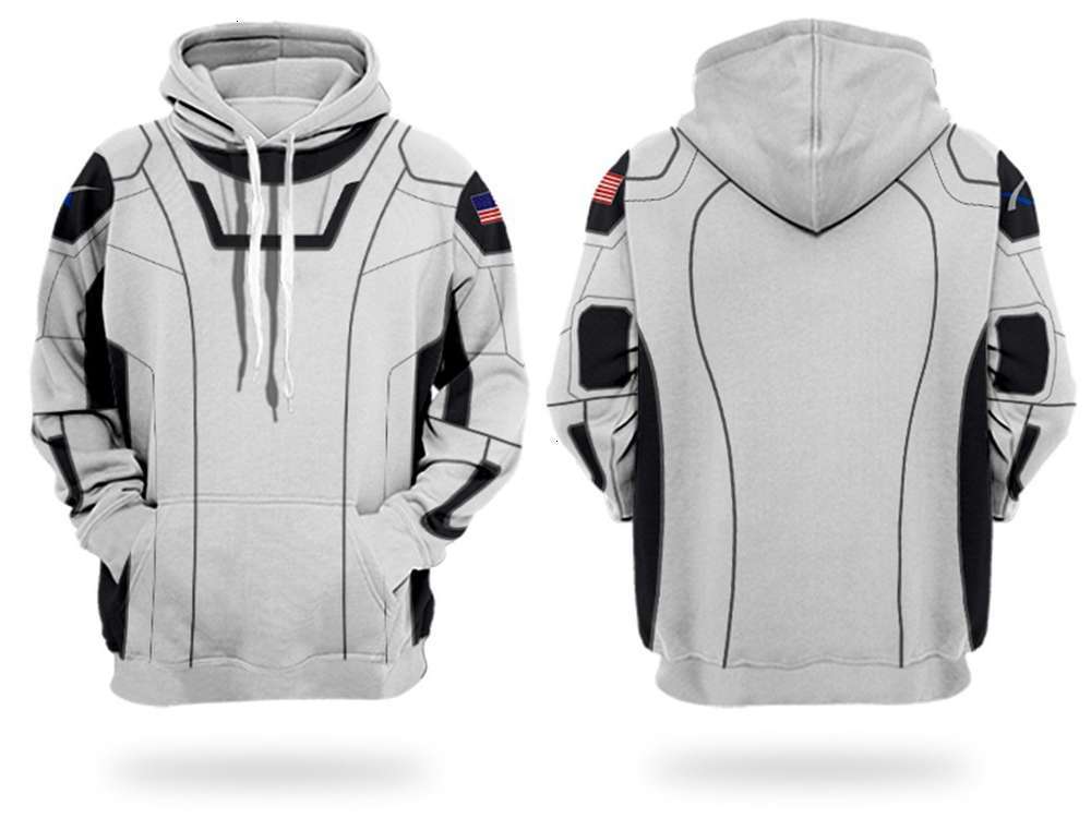 

2019 SpaceX spacesuit 3D digital printed men's wear, Black