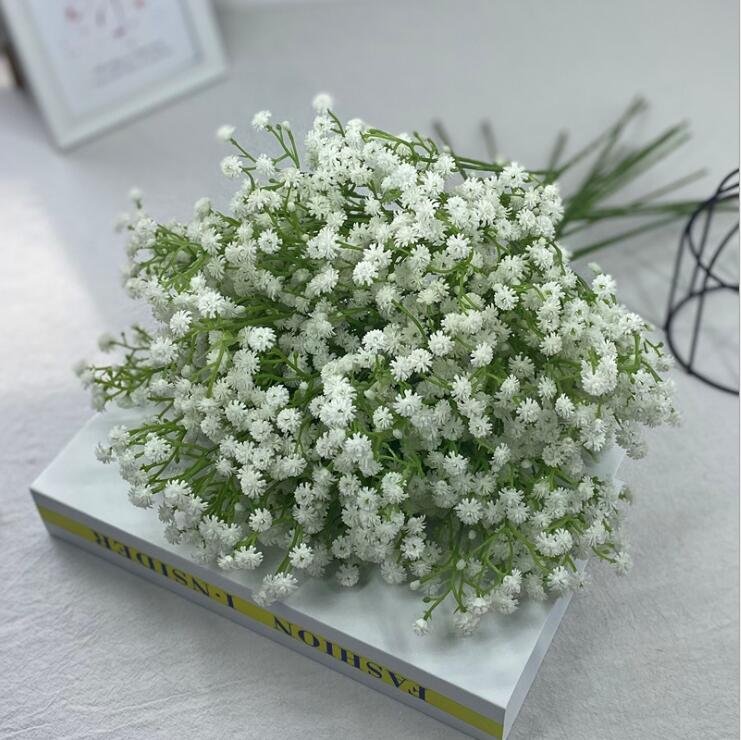 

single white Arrive Gypsophila Baby Breath Artificial Fake Silk Flowers Plant Home Wedding Decoration