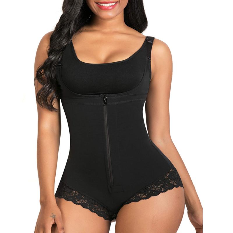 

Women's Shapers Women Tummy Control Fajas Colombianas Body Shaper Zipper Flat Stomach Shapewear Colombian Reductive Girdle Full Shaperwear, Nude