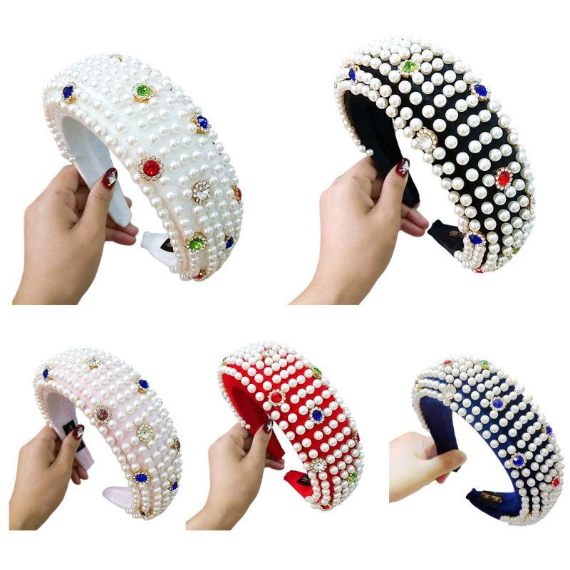 

Hair Clips & Barrettes Fashion Temperament Women Lady Headband Rhinestones Accessories T4MD, Golden;silver