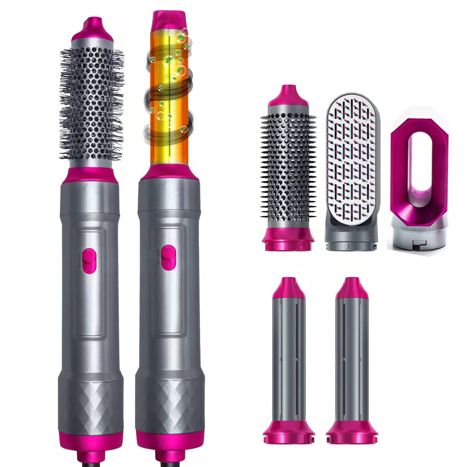 

New One-step 5 In 1 Hair Dryer Rotating blow Dryer Straightener Comb Curling hot air Brush for Women Styling