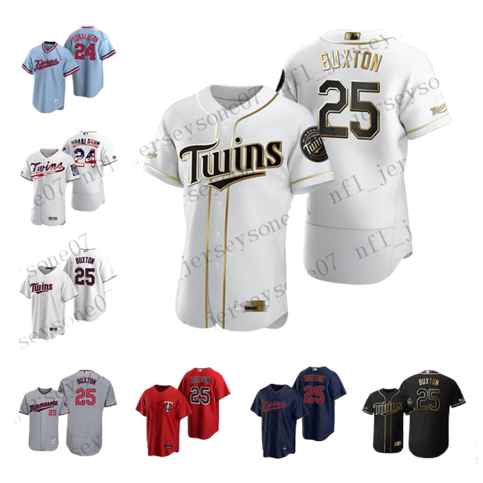 

Custom Mens women youth Minnesota Twins 25 Byron Buxton 24 Josh Donaldson white blue black Authentic Weekend 2020 Home Jersey