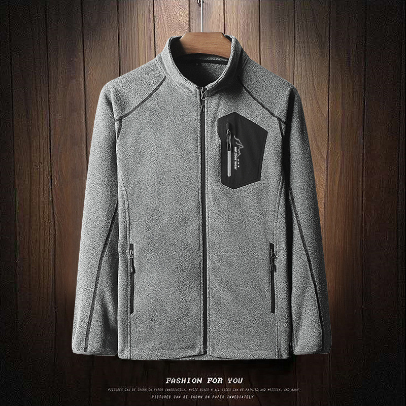 

2021 New Men' Autumn Winter Polar Men Outdoor Camping Tourism Fleece Jacket Coat Climbing Trekking Hiking Jackets Eu Size Uacq, Dark grey