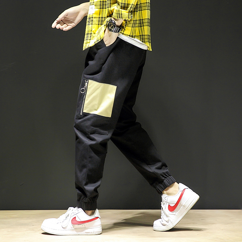 

2021 New Arrival Big Pocket Style Straight Men Trousers Casual Man Pants VXKM, Dark grey