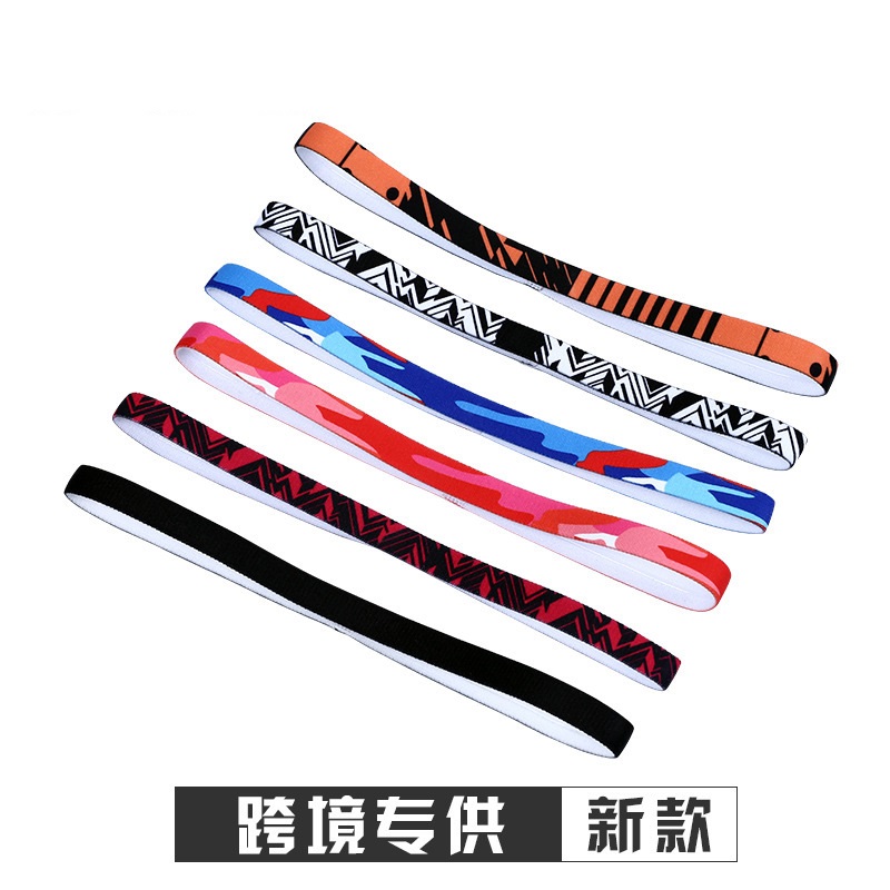 

Women Men Printing Sport Running Headbands Antislip Absorb Sweat Yoga Fitness Hairband Hairlace Sweatband Scarf Headwear
