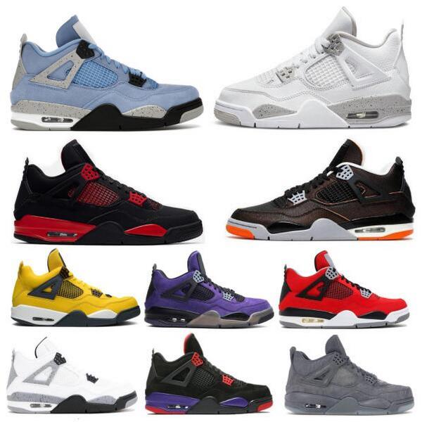

Jumpman 4 4s Basketball Shoes University Blue Oreo 2021 Men Women Designer Sport Sneakers Fire Red Thunder Raptors Black Cat Neon Cement, Gold