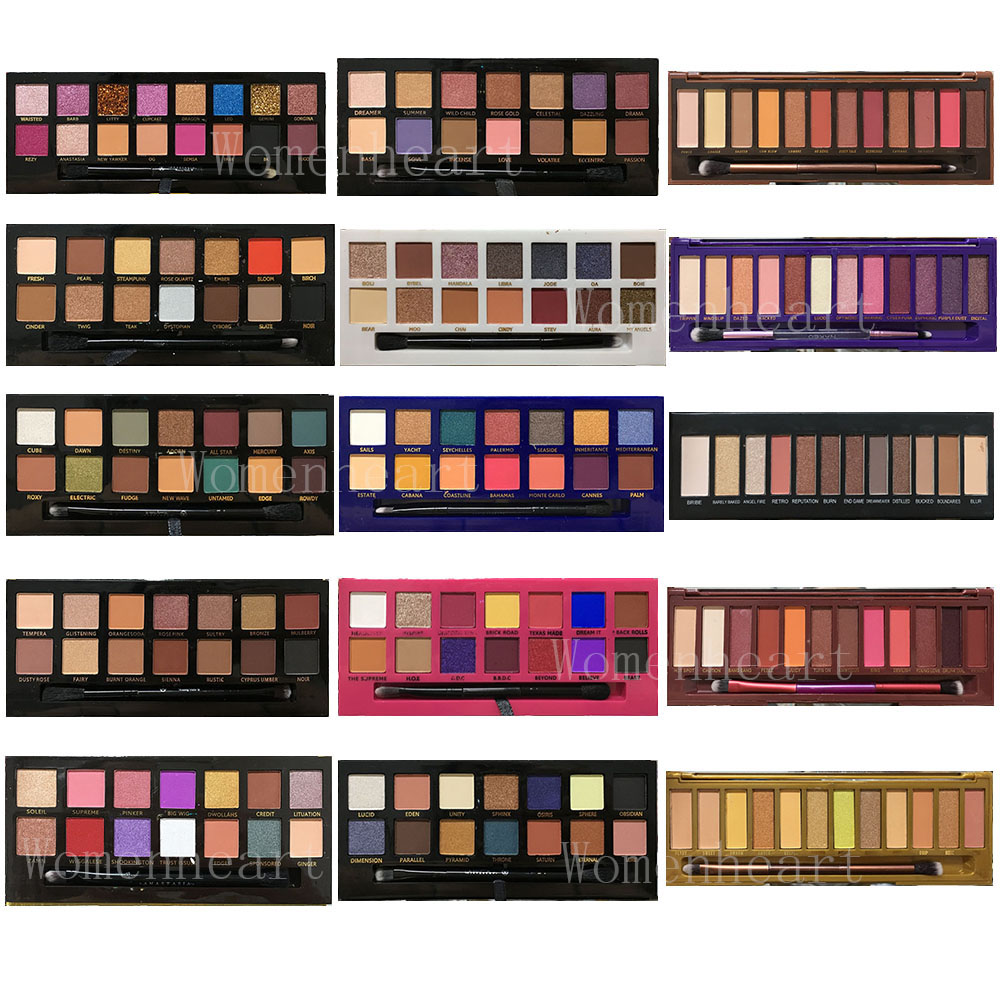 

in stock Makeup Fashiond Perfect Eyeshadow Pink Black Yellow Green Purple Eyeshadow Palette 14charming Color, Multi
