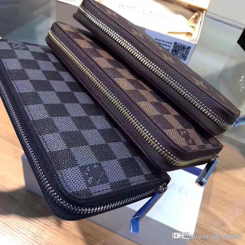 

Luxury Design LV LOUIS VUTTON Wallets for men women handbags purses zippy clutch wallets leather purse card holder with box, Red;black