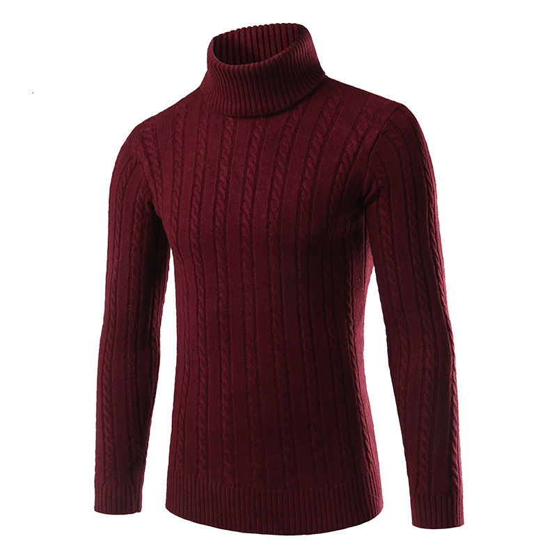

2021 New Mens Solid Color High Collar Clothes Colorful Sweater Men Winter Sweaters Cwt1, Gray