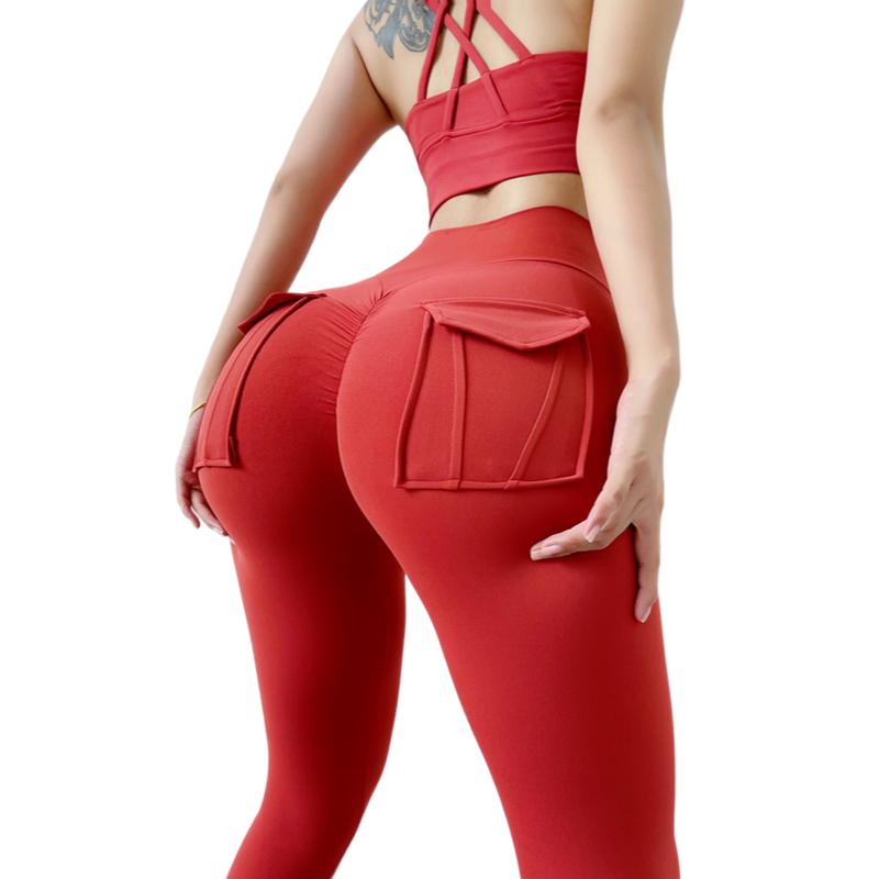 

Yoga Outfit Pants Women Pocket Leggins Mujer Gym Nude Sexy Tights Leggings Hip Push Up Fitness High Elastic Sport Cloth