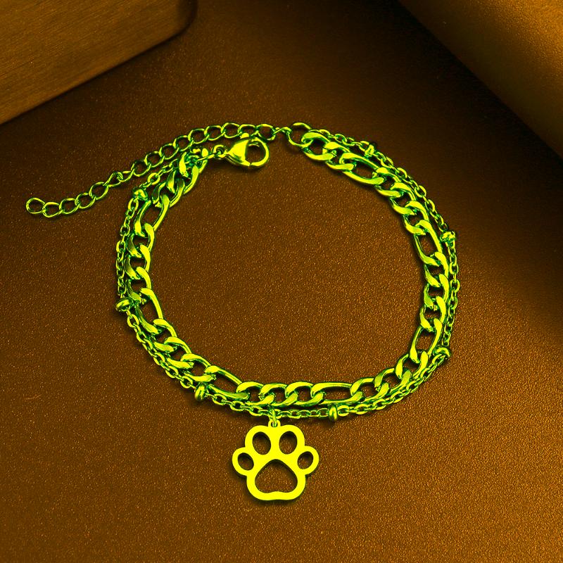 

Link, Chain Stainless Steel Bracelet Trendy Classic Dog Bracelets Pendant For Men Women Jewelry Party Friends Gifts Wedding