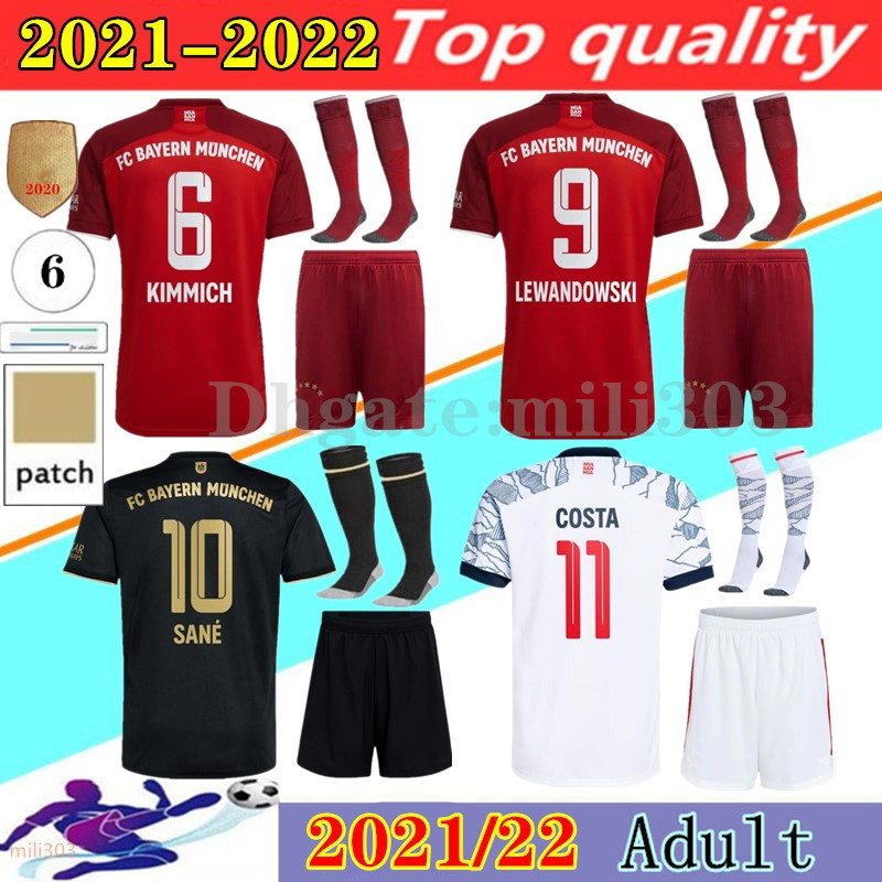 

21 22 BaYern LEWANDOWSKI soccer jerseys sets 2021 2022 GNABRY muNich MULLER KIMMICH MUSIALA COMAN MUNCHEN home away men football shirt kits uniforms, 3rd