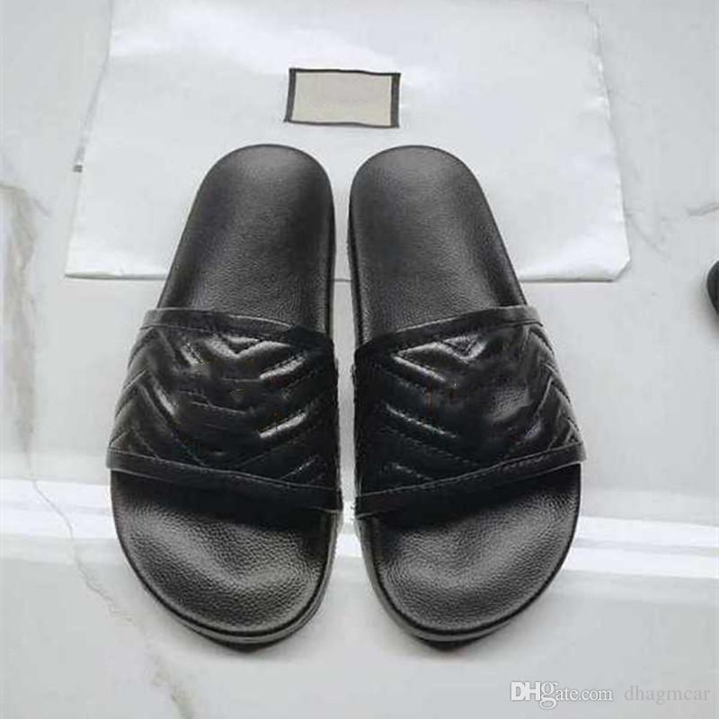 

A2 Top Quality Paris Fashion Mens Womens Summer Rubber Sandals Beach Slide Fashion Scuffs Slippers Indoor Shoes Size 35-44 With Box, Black