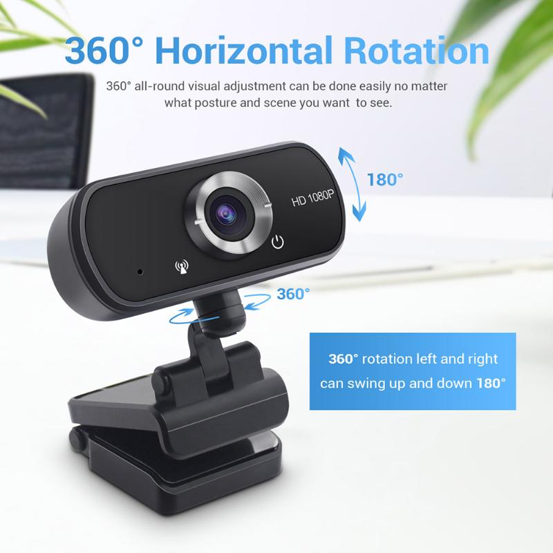 

Webcam Full HD 1080P Web Cam Auto Focus Mini Camera With Microphone USB Cameras For Windows Mac Computer Laptop Webcams