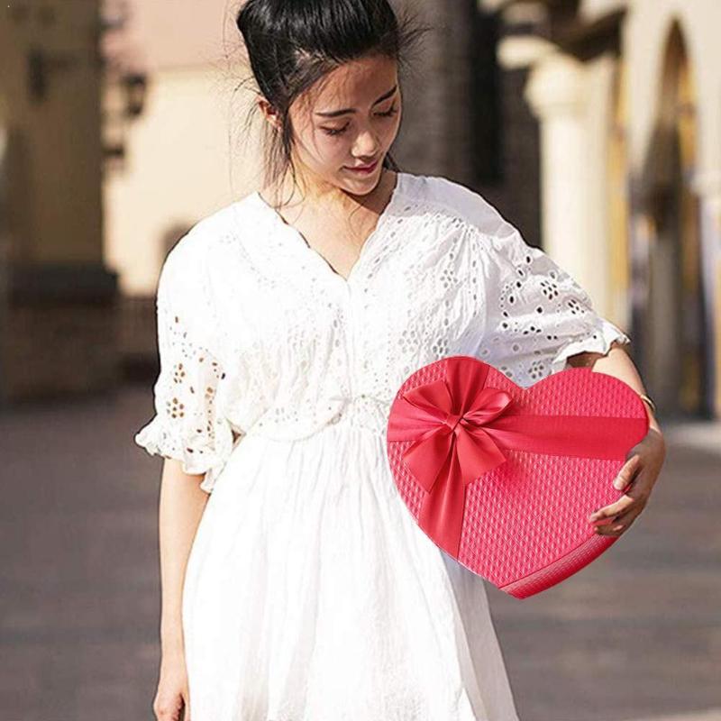 

Red Heart Shaped Florist Hat Box Candy Boxes Set Valentine's Day Flowers Vase Boxes Living Box Gift Gifts Packaging P6K1