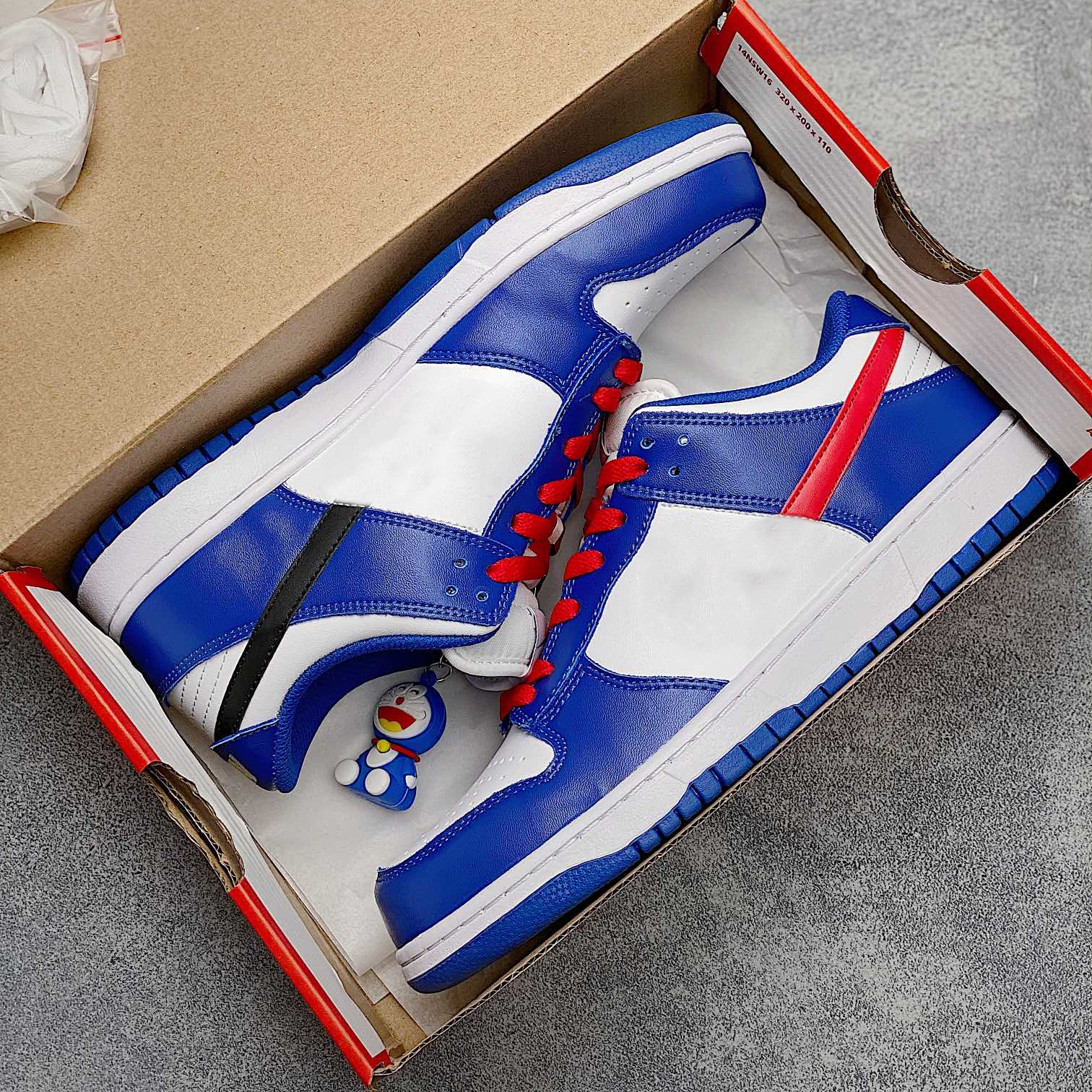 

2021 Dunks Low Royal Red Running Shoes Casual Doraemon Blue Skateboard Sneakers CW1590-104, Customize