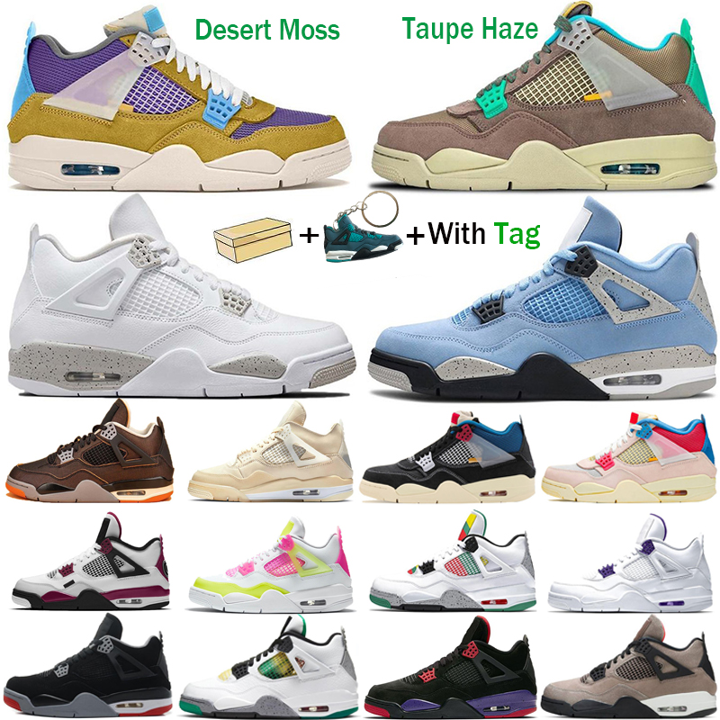 

2021 WITH BOX Womens Mens Jumpman 4s Sail 4 IV Basketball Shoes Desert Moss Starfish LA X Analyzes Taupe Haze University Blue Trainers Sneakers, 26
