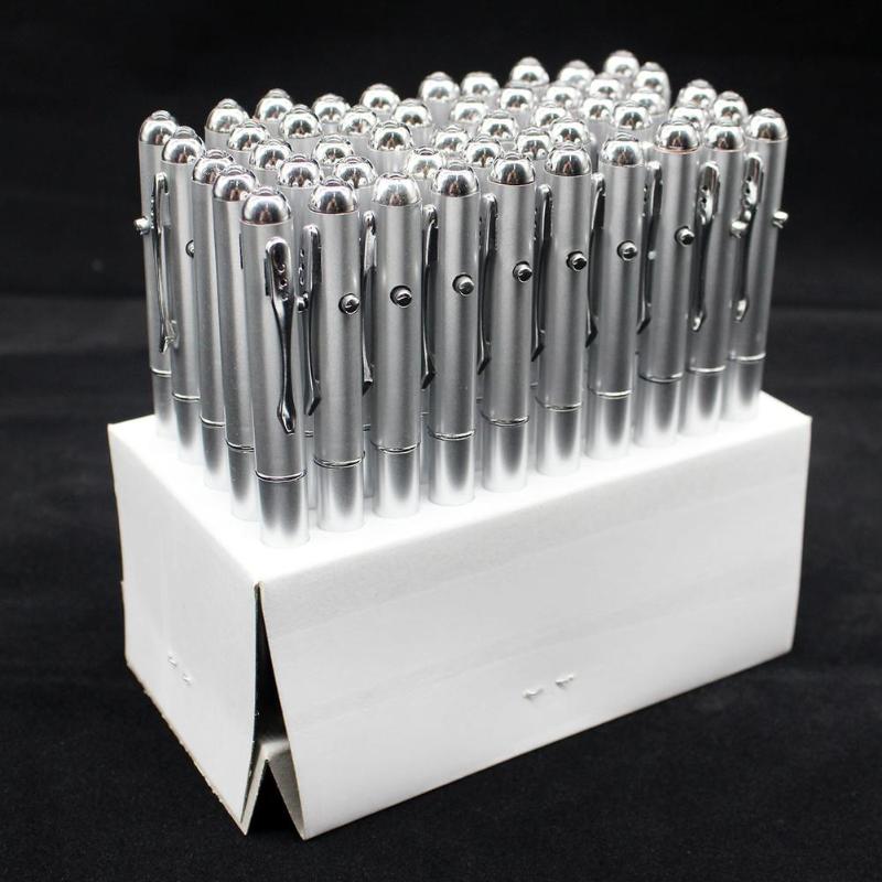 

Ballpoint Pens 1pc Multi-Purpose Invisible Rotary Ball-Point Pen With LED Light For Learning School Office Supplies, Silver / gray