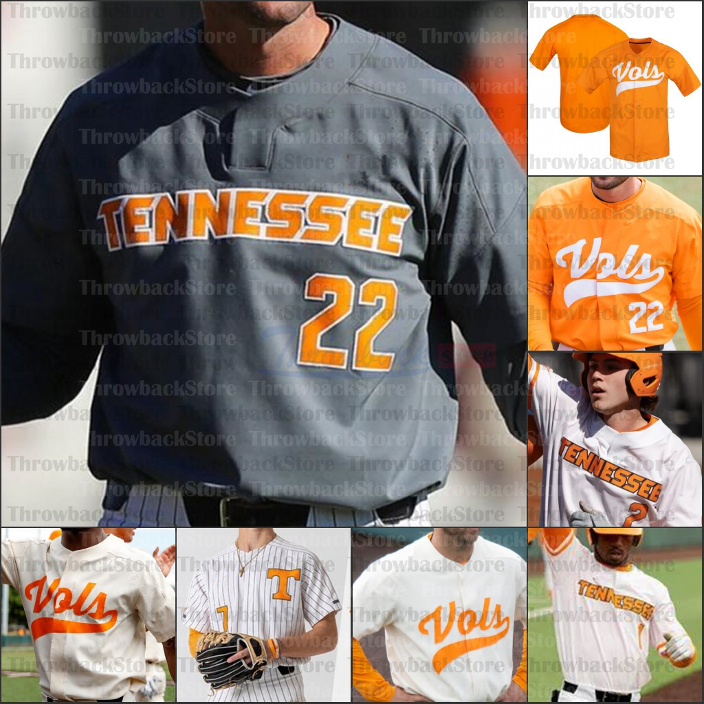 

2021 NCAA Tennessee Volunteers College Baseball jerseys Nick Senzel Beck Blade Tidwell Max Ferguson Drew Gilbert Matt, White ii