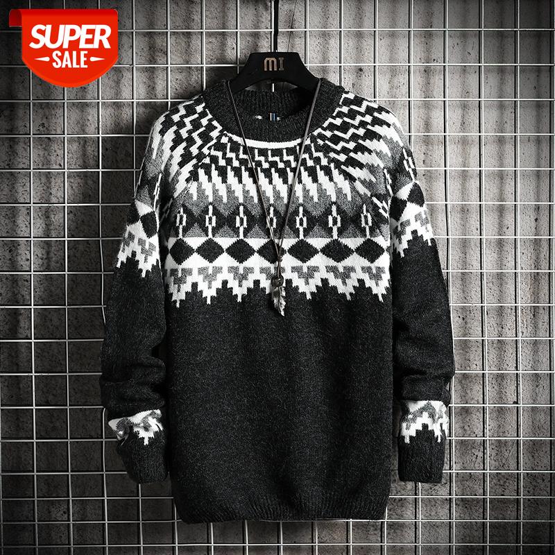 

Men'S Sweaters Spring Autumn Winter Clothes 2021 Black Striped Pull OverSize -4XL 5XL Korea Style Casual Standard Pullovers #Q19M, White;black