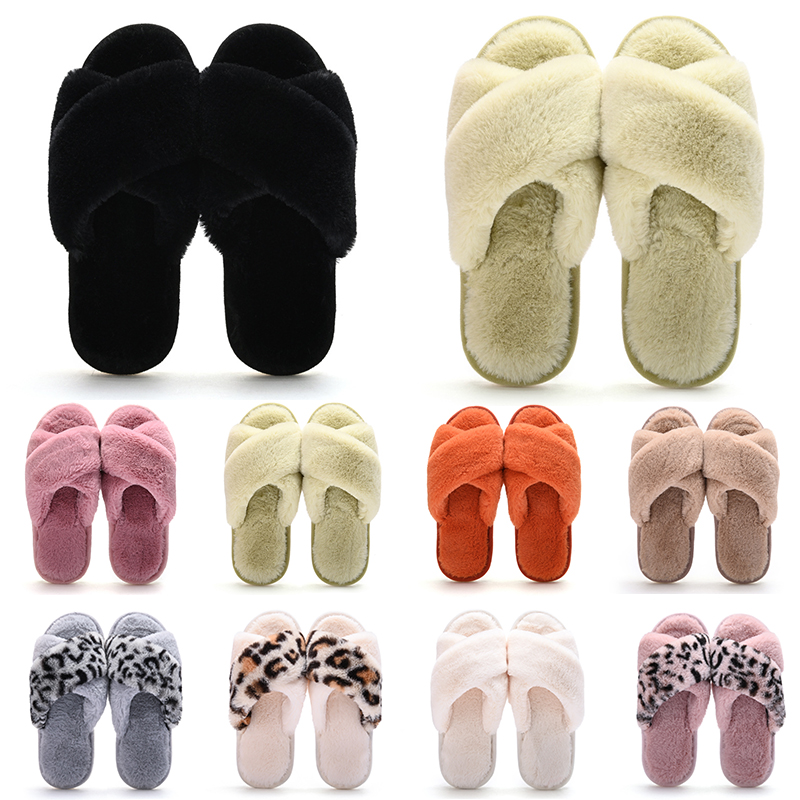 

Classic Winter Indoor Slippers for Women Snow Fur Slides House Outdoor Girls Ladies Furry Slipper Flat Platforms Soft Comfortable Shoes, #8