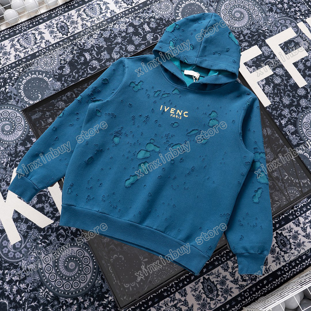 

21ss Mens Designers Sweaters luxury Men Womens Wear out hole Man Paris Fashion Top Quality Tees Street long Sleeve luxurys white black brown