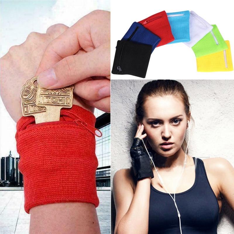 

Travel Wrist Wallet Pouch Portable Pocket Key Zipper Sport Wrist Belt Bag Running Travel Cycling Safe Sport Bag Camping Tool, Black