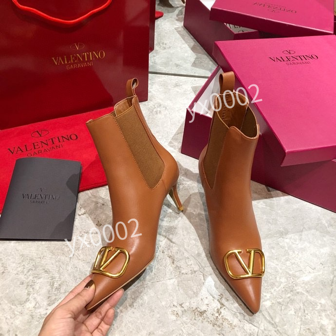 

Luxury Designed Cate Boots For Women Red Bottom Sole Ankle Boot Chains Paltform Heels Adox Eloise Booty Winter Brand Boot, 02