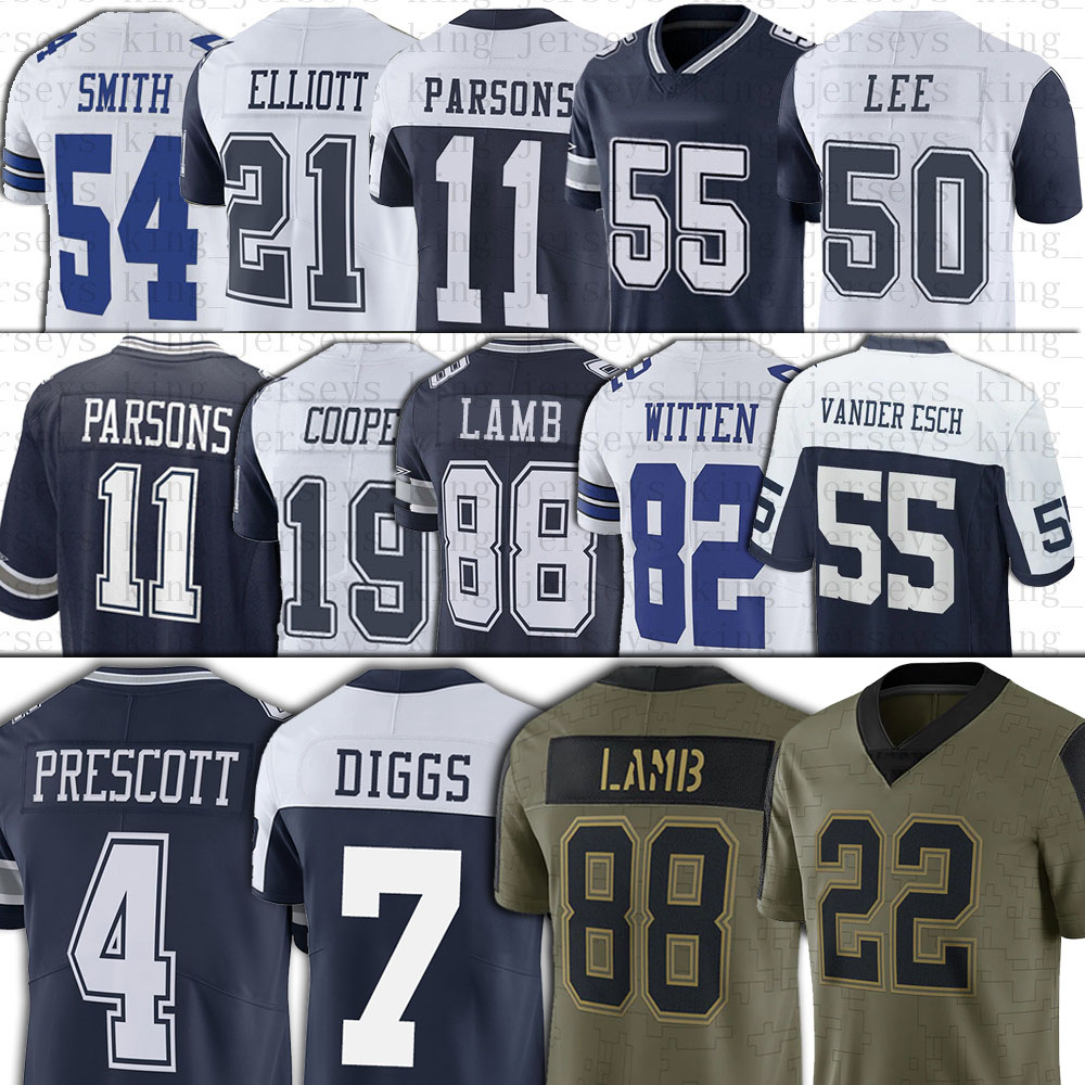 

4 Dak Prescott Football Jersey Men''Cowboys''21 Ezekiel Elliott CeeDee Lamb Trevon Diggs Micah Parsons Emmitt Tyler Smith Jalen Tolbert Sam Williams, Men(niu zai)