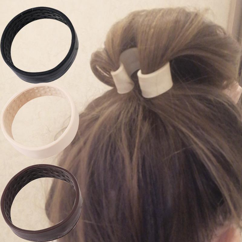 Neck Ties 2pcs Woman Simple Hair Accessories Holder Tie Foldable Scrunchies Silicone Stationarity Elastic Band-image-720502135