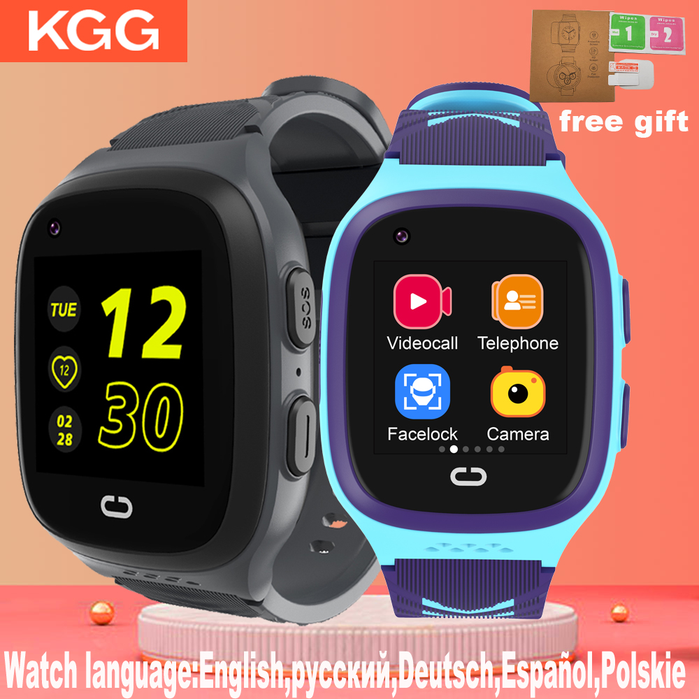 

LT31 Video Call Phone Watch GPS Tracker 4G Kids Watch SOS Call Waterproof Child GPS Smartwatch Call Back Monitor Clock Gifts, Black