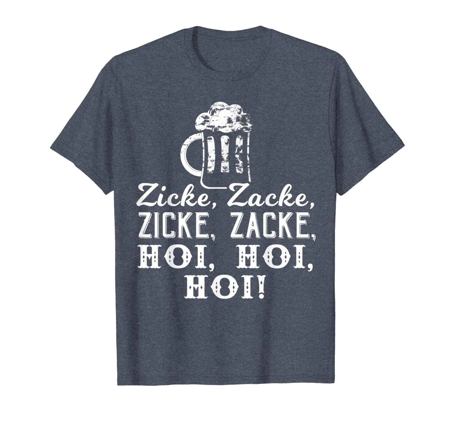 

german oktoberfest zicke zacke zicke zacke hoi hoi hoi tee, White;black