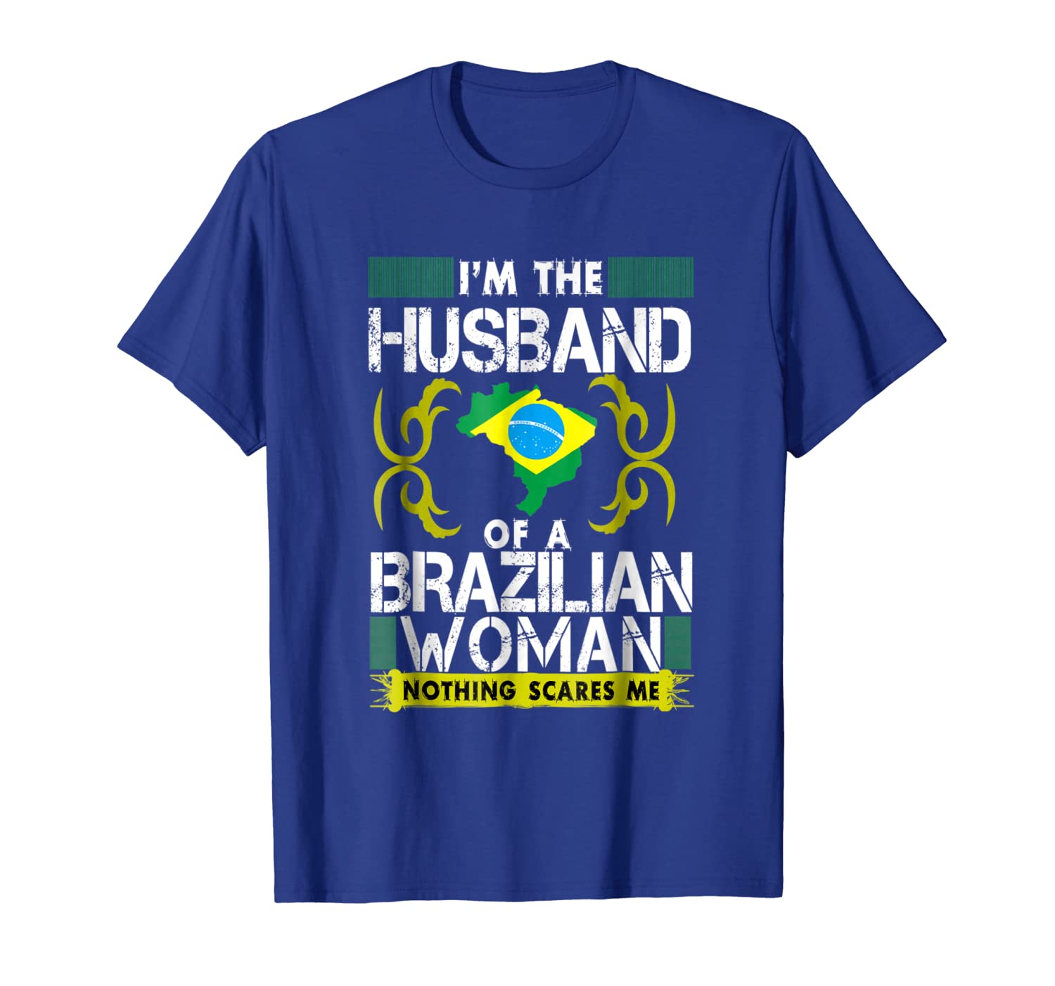 

I'm Husband Of Brazilian Woman Funny T Shirt, White;black